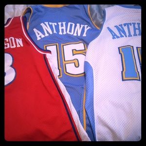 3 NBA jerseys 2-Anthony and 1 Iverson